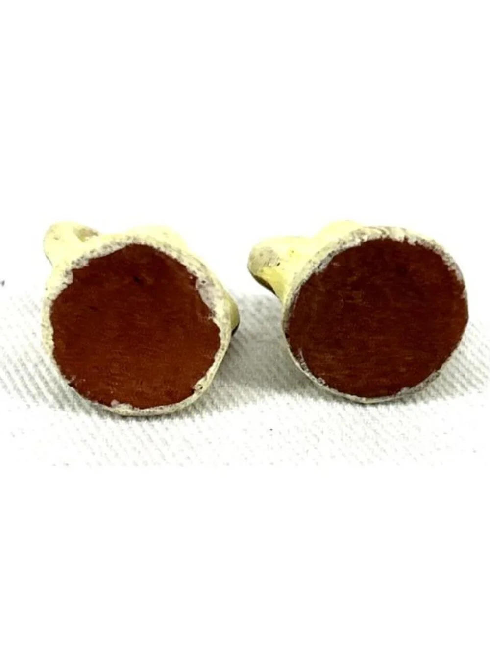 Dollhouse Miniatures Candleholder Terra Cotta Handcrafted .75